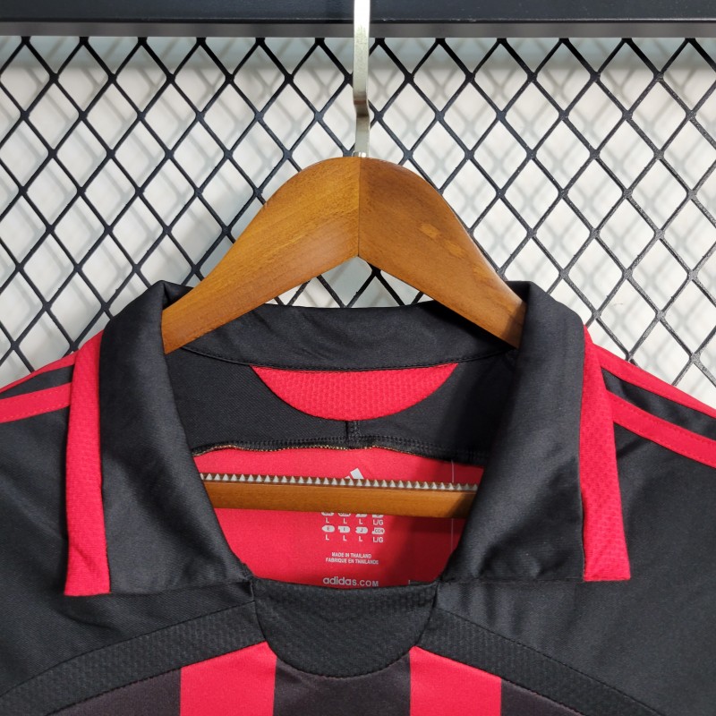 Retro Long Sleeve 2006-07 AC Milan Home Jersey