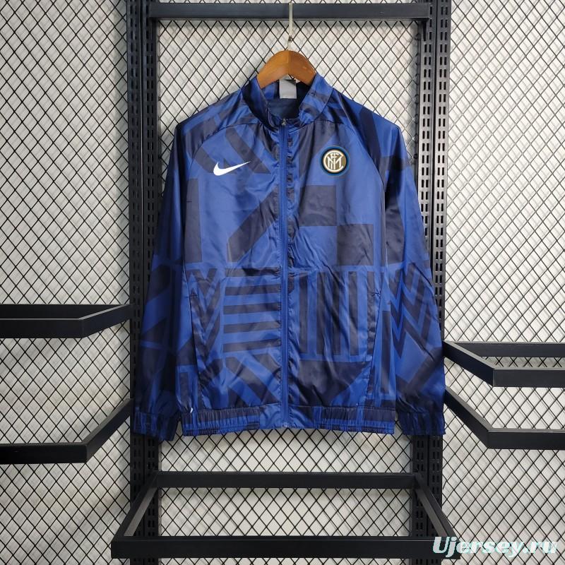 23-24 Inter Milan Black Windbreaker