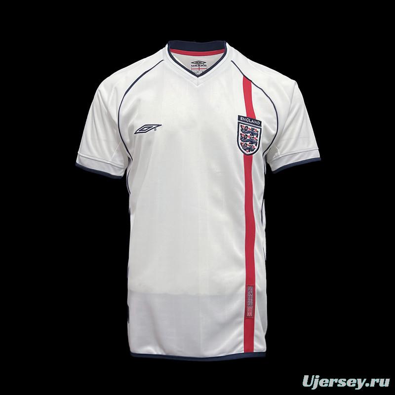 Retro 2002 England Home Soccer Jersey