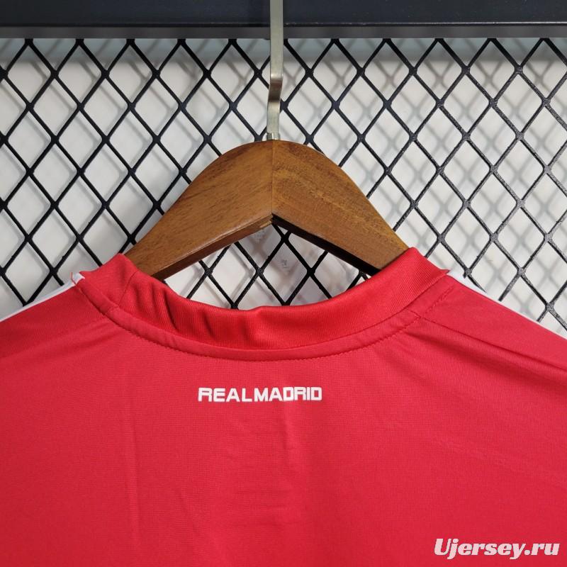 Retro Long Sleeve 11-12 Real Madrid Away Red Jersey