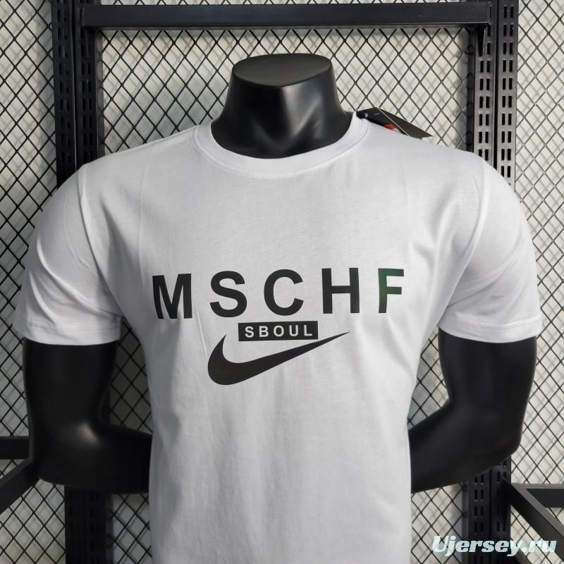 2023 NIKE White T-shirts With MSCHF