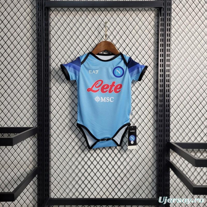 23-24 Baby Napoli Home Soccer Jersey Baby 6-18 Month