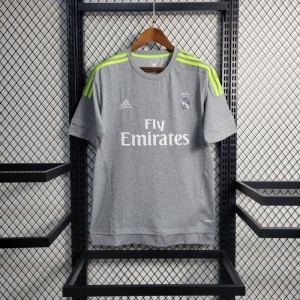 Retro 15/16 Real Madrid Away Grey Soccer Jersey