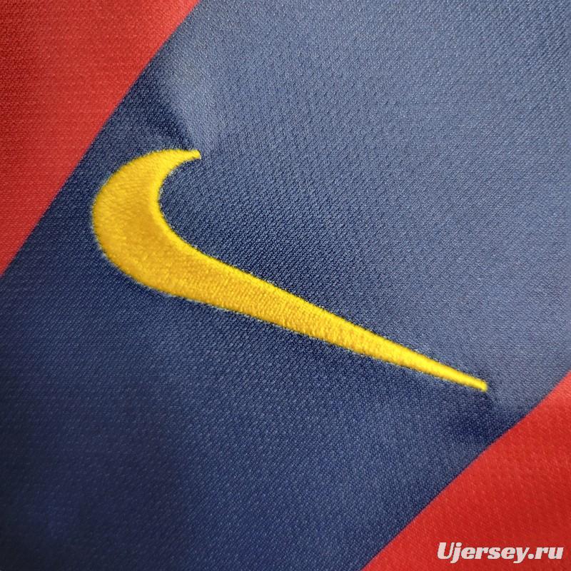 Retro14-15 Barcelona Home Long Sleeve Jersey