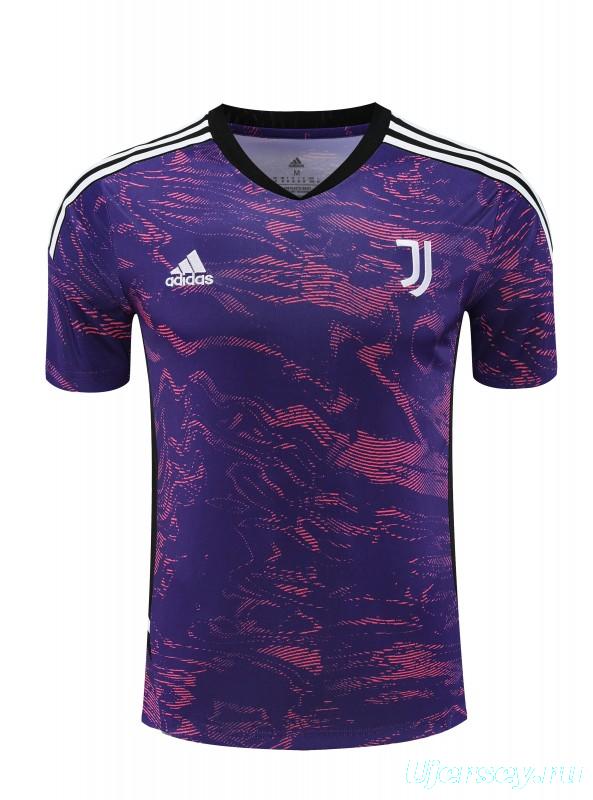 23-24 Juventus Purple Short Sleeve+Shorts