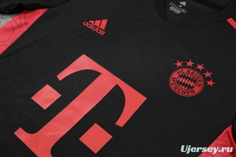 23-24 Bayern Munich Black Red Short Sleeve+Shorts