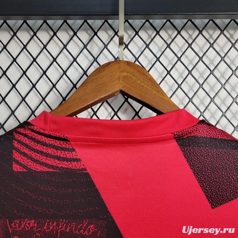 23-24 Flamengo Red Pre-Match Training Jersey