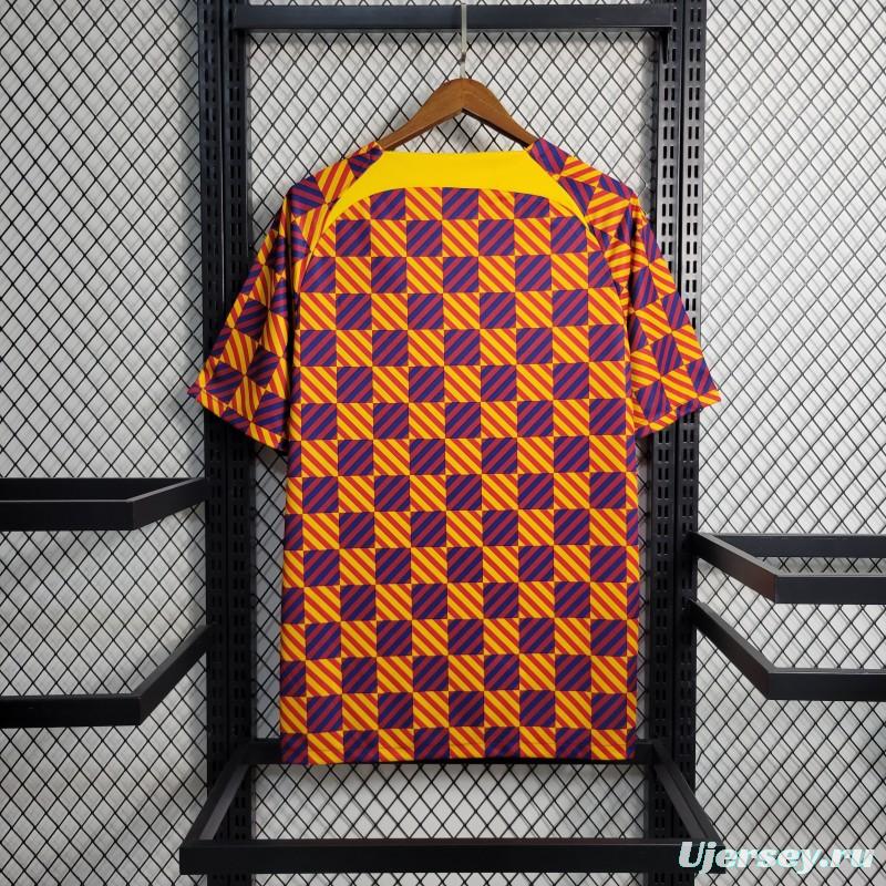 23-24 Barcelona Training Orange Jersey