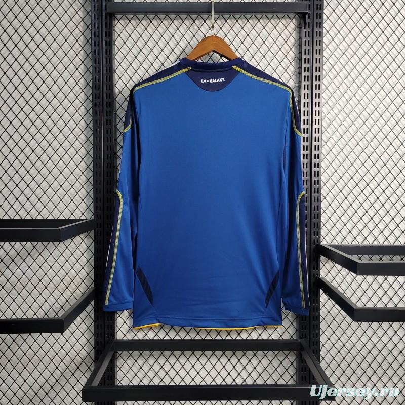 Retro 11-12 La Galaxy Long Sleeve Away Blue Jersey