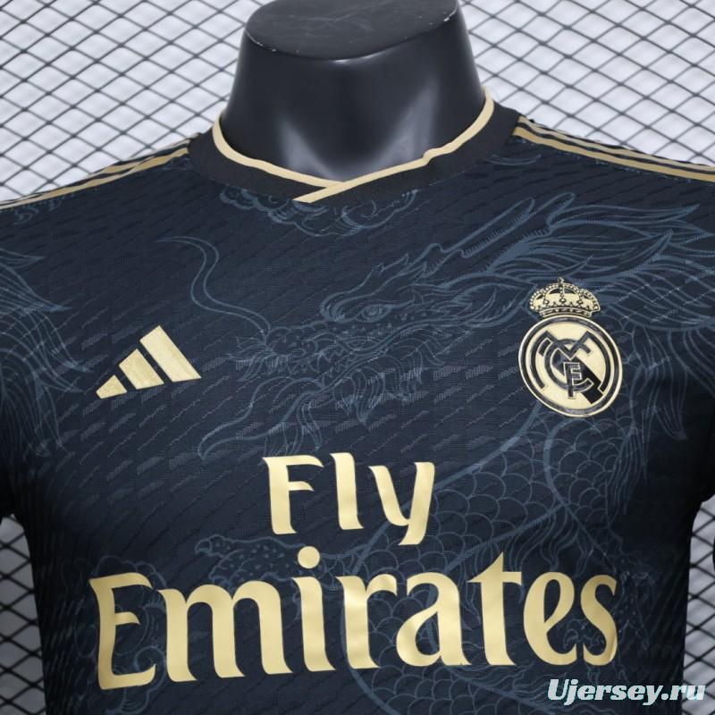 Player Version 23/24 Real Madrid Black Dragon Jersey