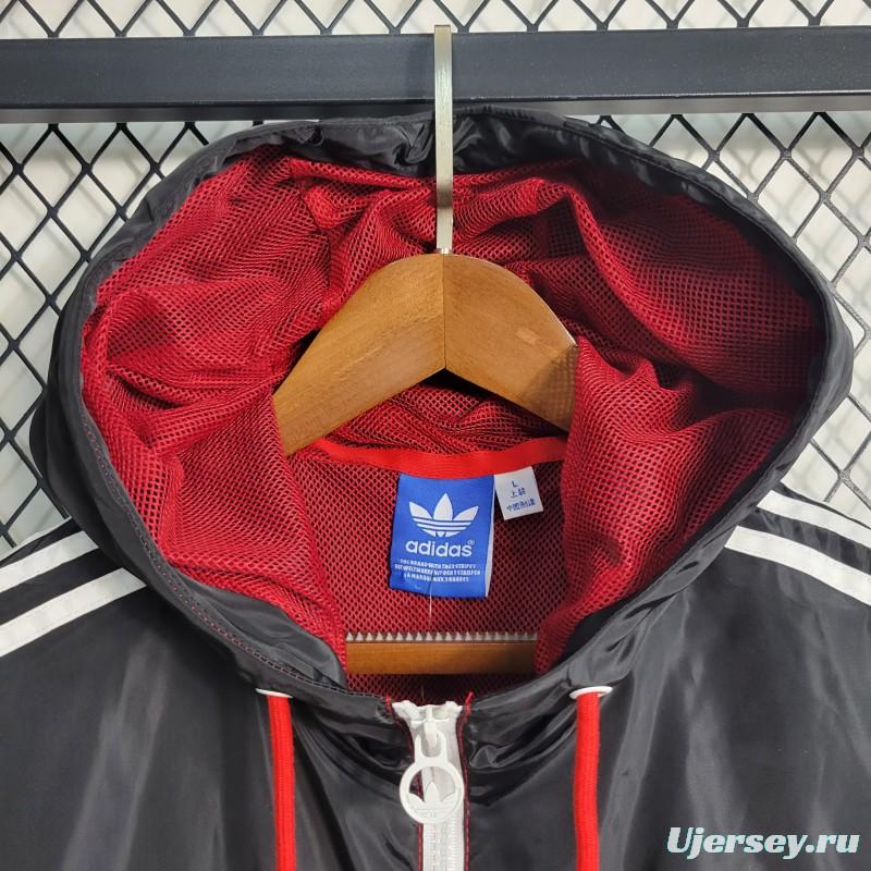 23-24 Flamengo Black Red Windbreaker