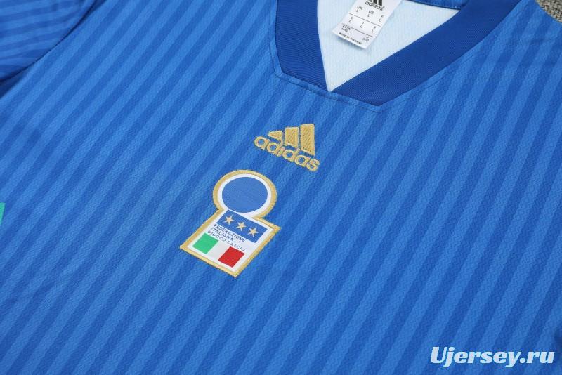 2023 Italy Blue Remake Icon Short Sleeve+Shorts