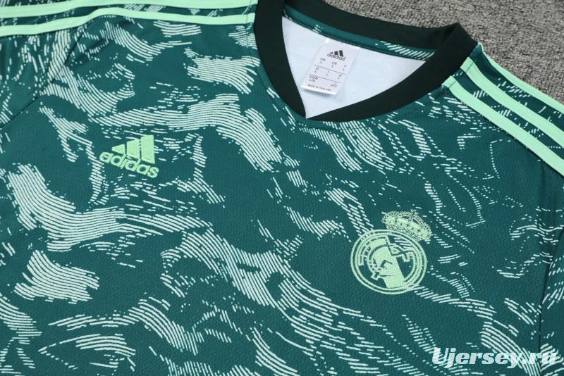 23 24 Real Madrid Green Short Sleeve+Shorts