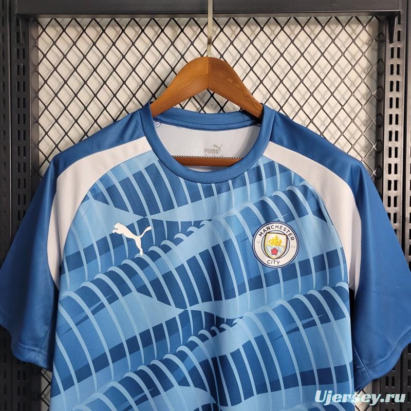 23-24 Manchester City Training Blue Jersey