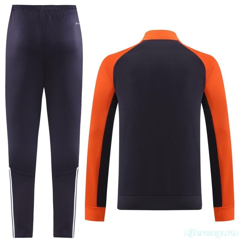 23/24 Adidas Orange/Navy Full Zipper +Pants