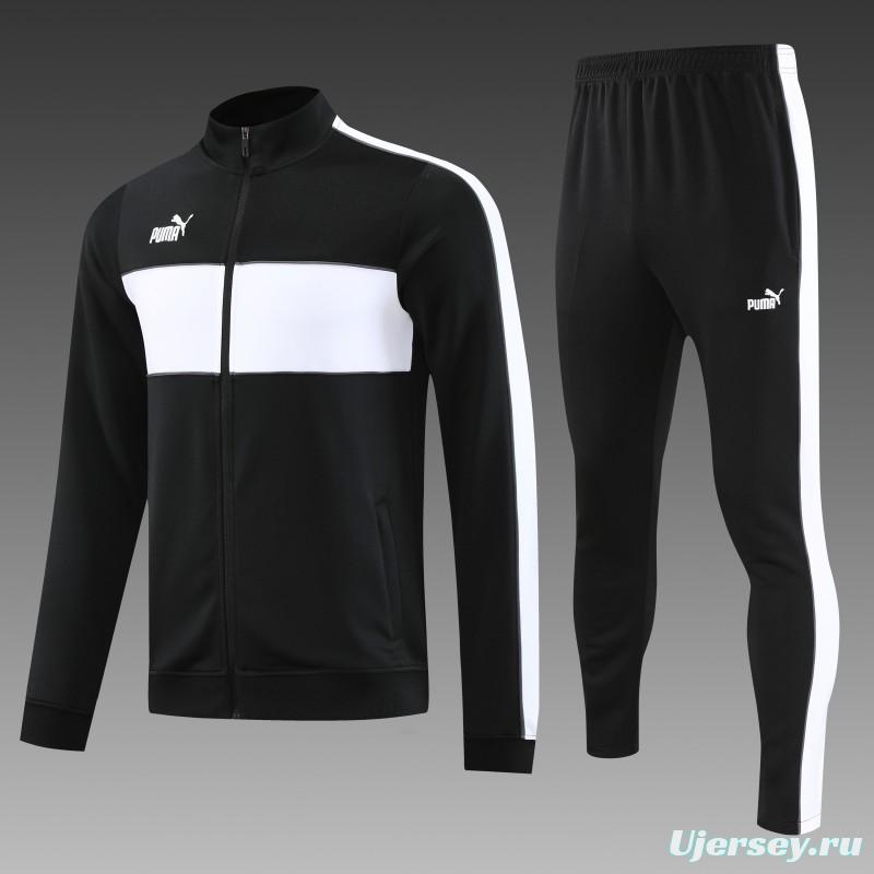 23/24 Puma Black White Full Zipper Jacket+Pants