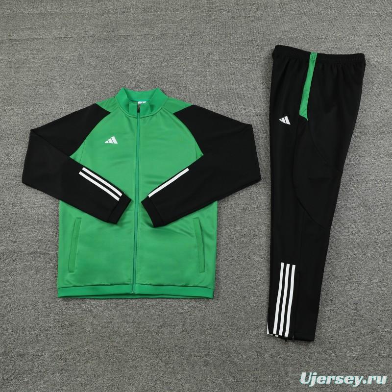 23/24 Puma Green Black Full Zipper Jacket+Pants