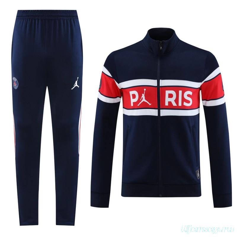 23/24 PSG Navy Red Full Zipper Jacket+Pants