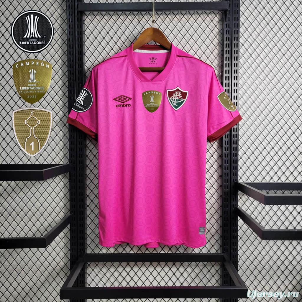 23-24 Fluminense Pink October Jersey +Patches