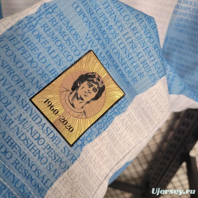 Retro 2021 Argentina x Maradona Tribute Home Jersey