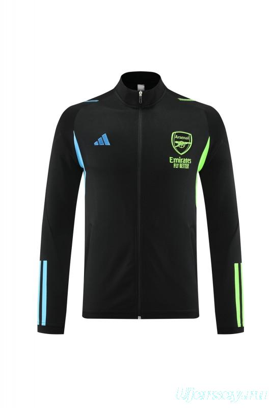 23/24 Arsenal Green/Black Full Zipper Jacket+Pants