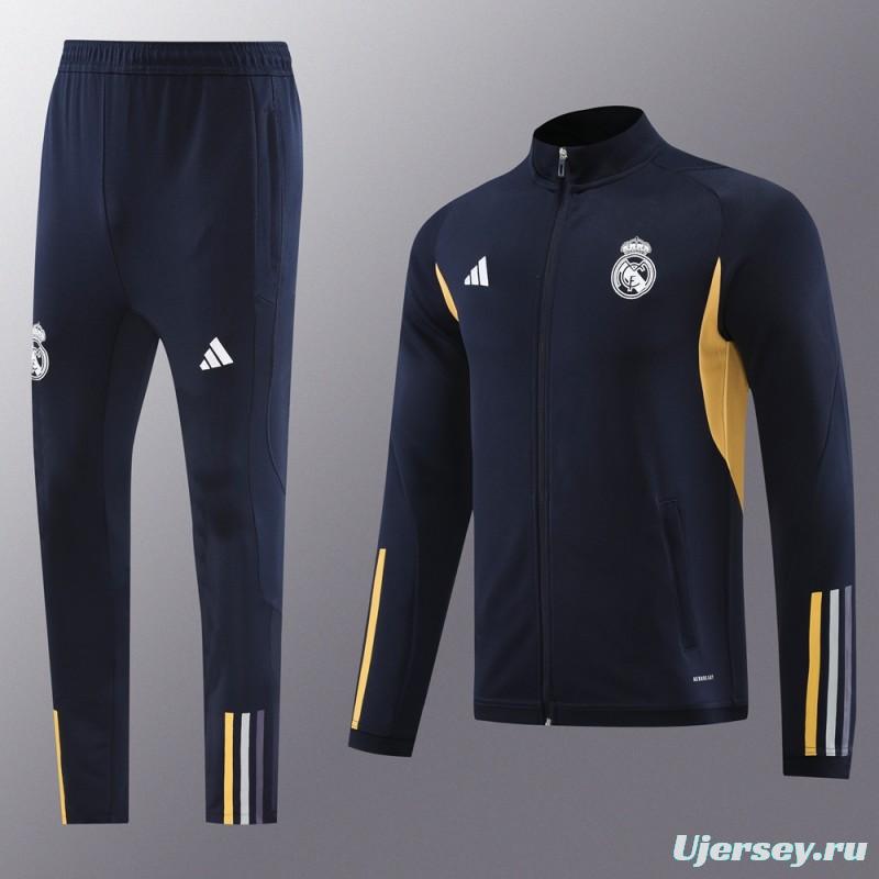 23/24 Real Madrid Navy Full Zipper Jacket+Pants