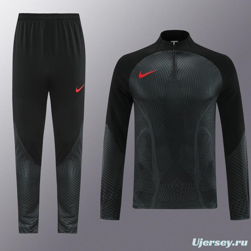 2024 Nike Black Half Zipper Jacket+Pants