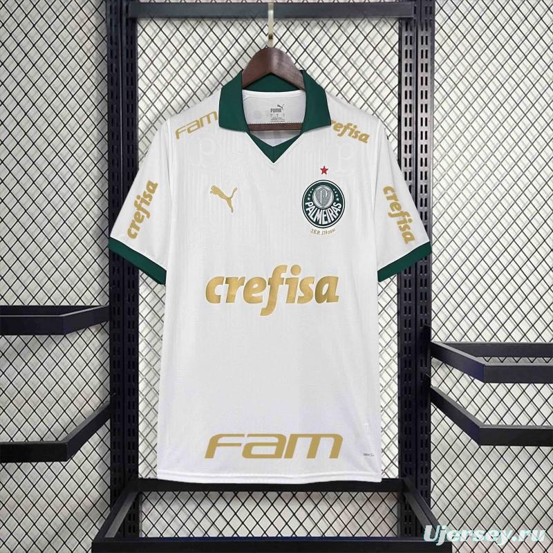 24/25 All Sponsor Palmeiras Away White Jersey With All Sponsor