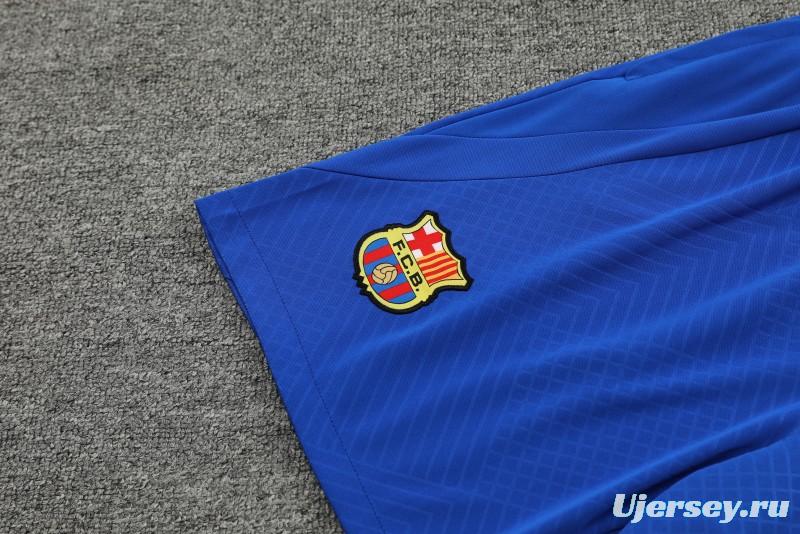 23/24 Barcelona White Short Sleeve Jeresy+Shorts