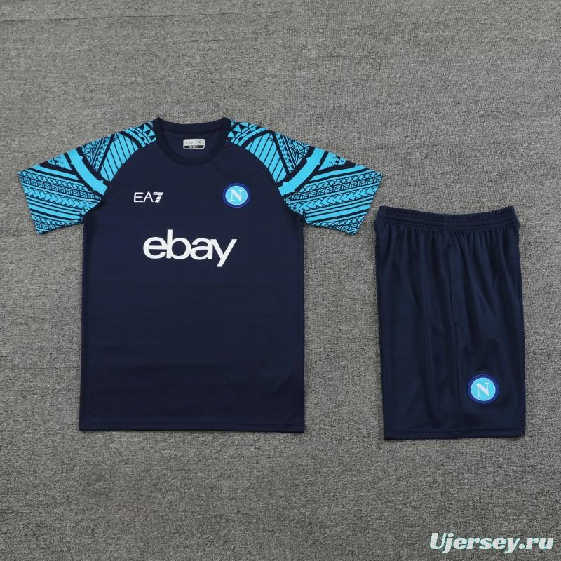 23/24 Napoli Navy/Blue Short Sleeve Jeresy+Shorts