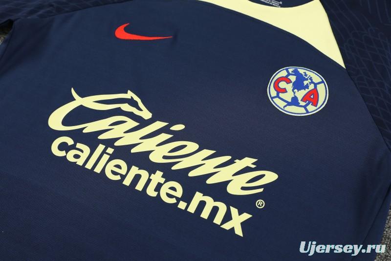 24/25 Club America Navy Short Sleeve Jeresy+Shorts