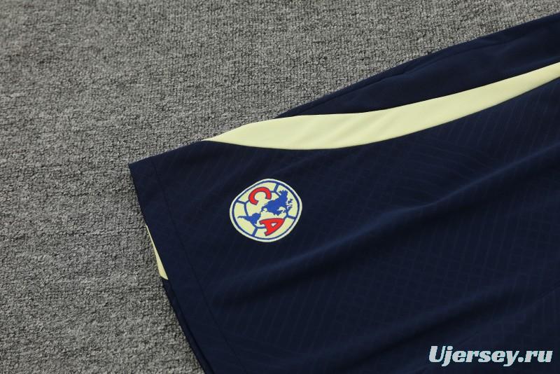 24/25 Club America Blue/Yellow Short Sleeve Jeresy+Shorts