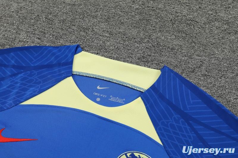 24/25 Club America Blue/Yellow Short Sleeve Jeresy+Shorts