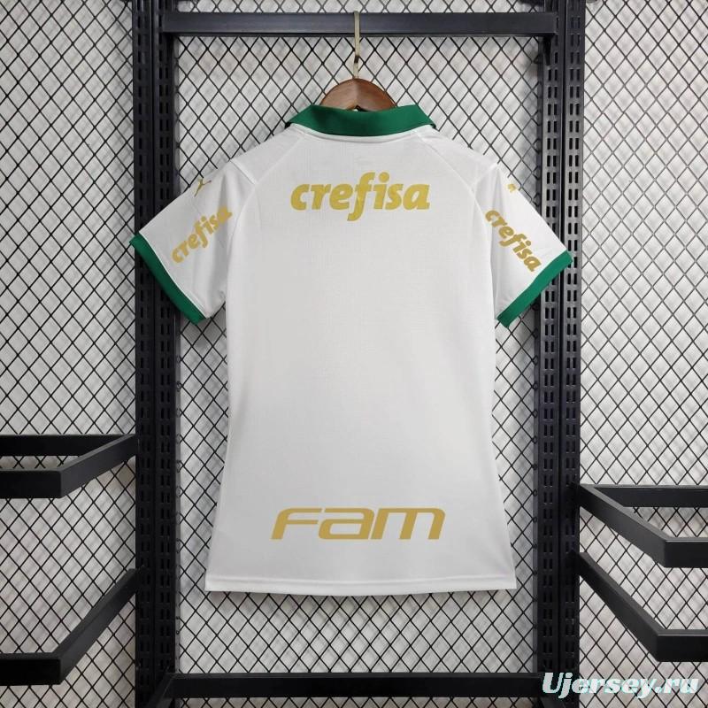 24/25 Women Palmeiras Away White Jersey + All Sponsors