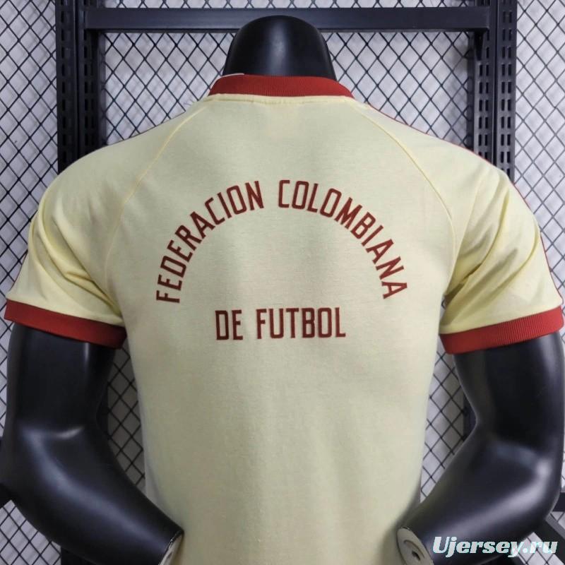 Player Version 2024 Colombia Yellow Casual T-Shirt