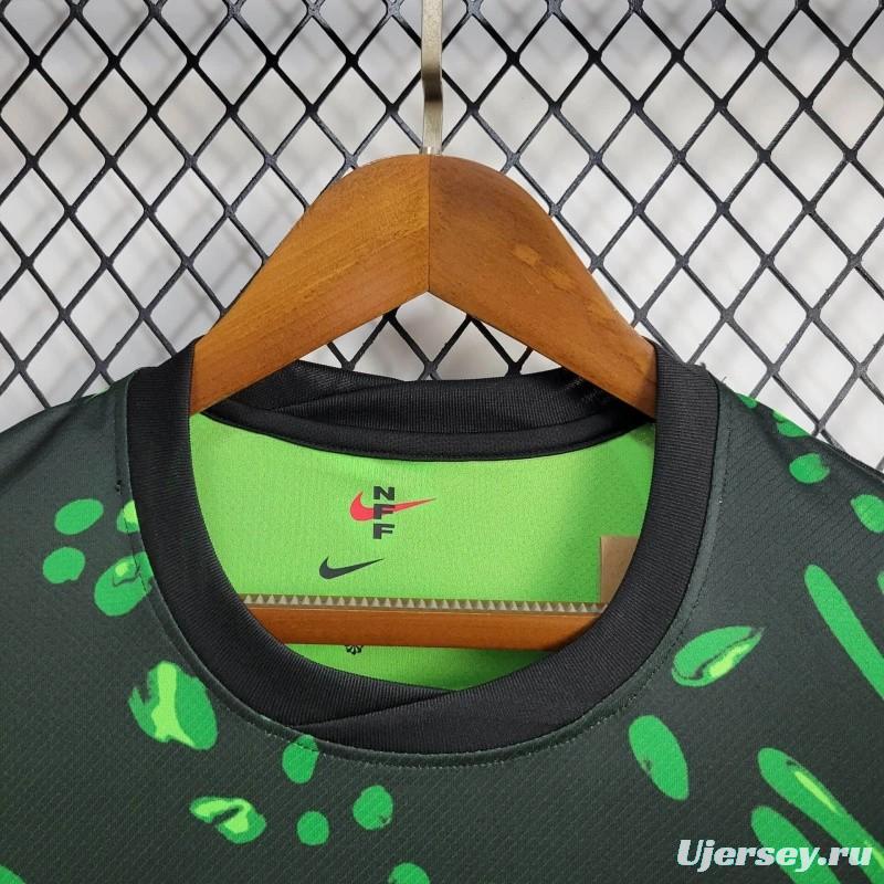 2024 Nigeria Away Green Black Jersey