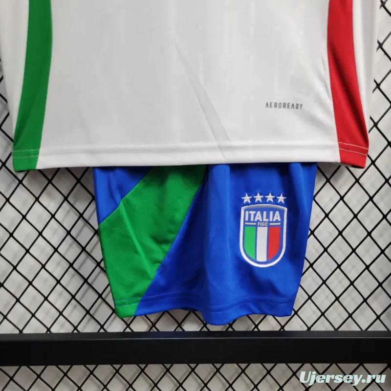2024 Kids Italy Away White Jersey