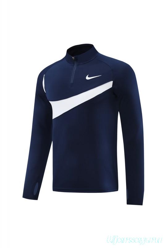 2024 Nike Navy/White Half Zipper Jacket+Pants