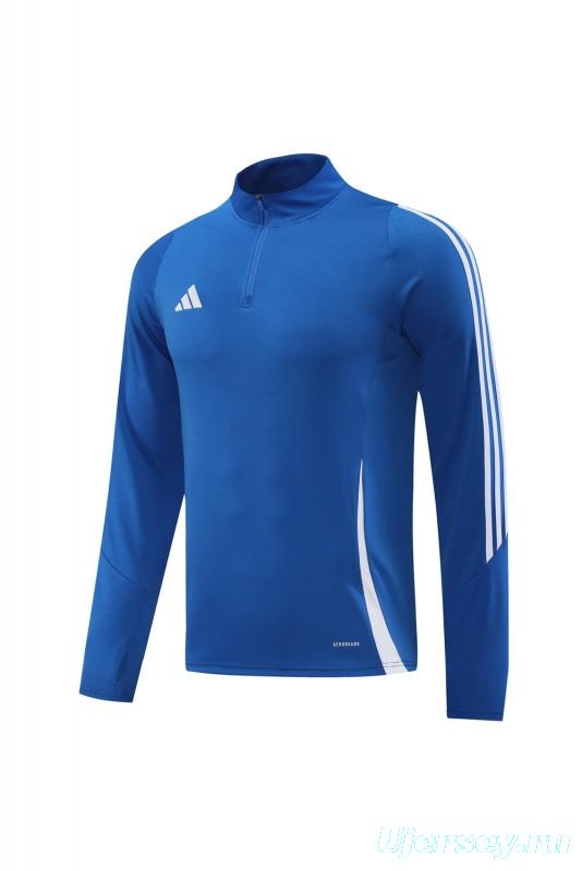 2024 Adidas Blue Half Zipper Jacket+Pants