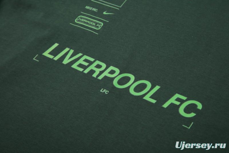 23/24 Liverpool Green Cotton Short Sleeve Jersey+Shorts