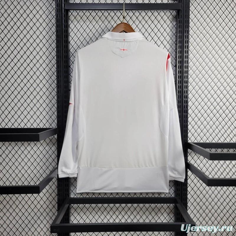 Retro 2006 England Home Long Sleeve Jersey