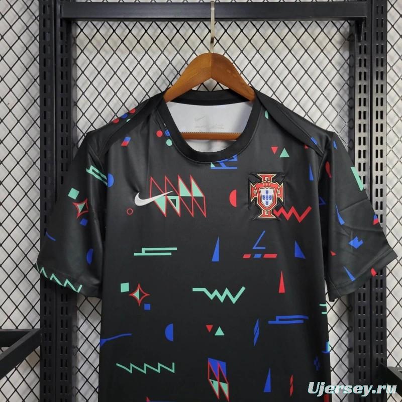 2024 Portugal Pre-match Small Geometric Patterns Jersey