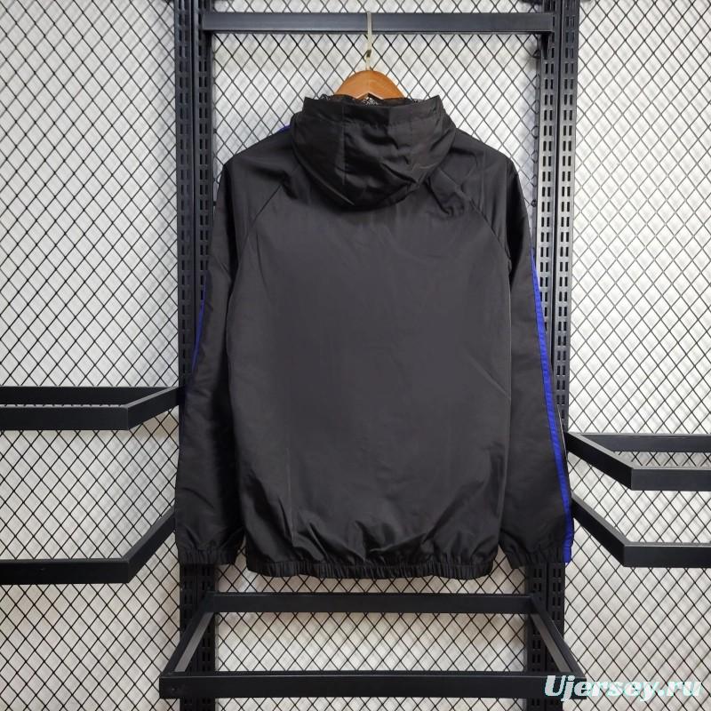 24/25 Adidas Black Windbreaker