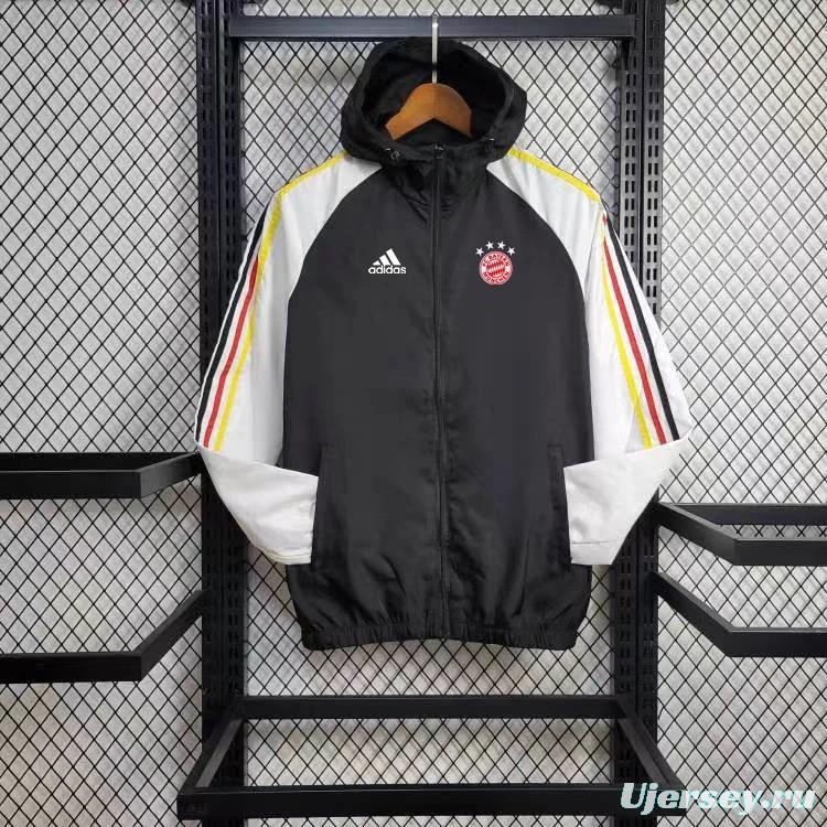 24/25 Bayern Munich Black/White Windbreaker