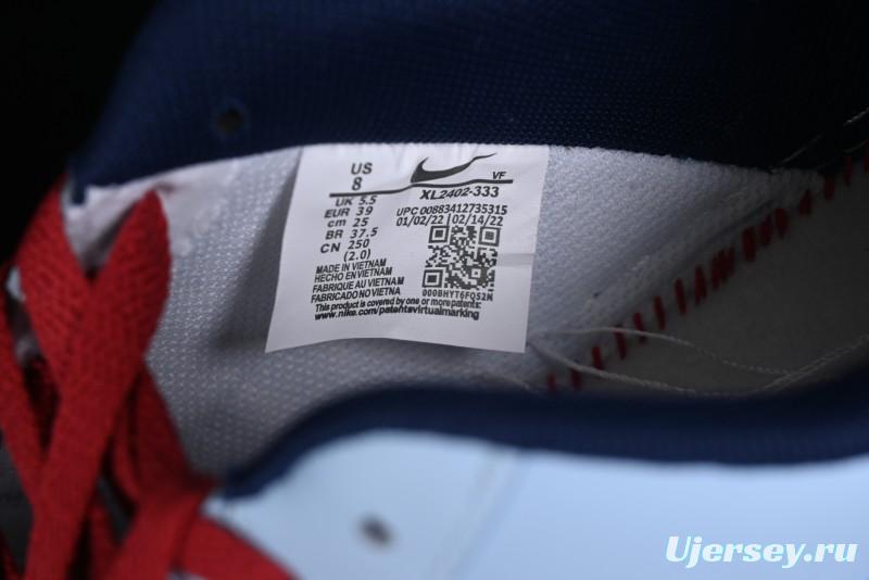 Nike Air Force 1 '07 Low Custom Casual Sneakers "Joker Red" with Full-Length Hexagonal Air Cushion - XL2402-333