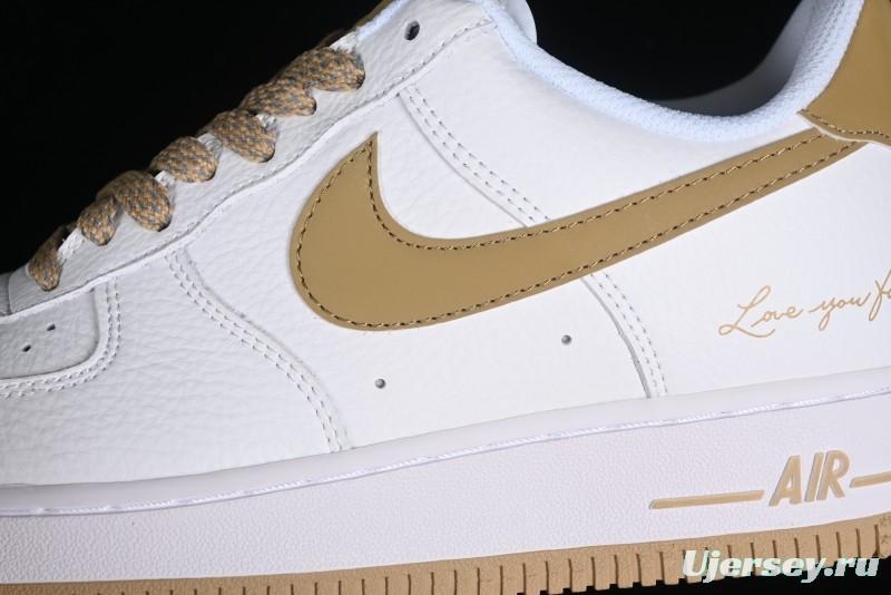 Nike Nocta x Nike Air Force 1 '07 Low "Certified Lover Boy" Khaki Classic Low-Top Casual Sneakers - LO1718-051