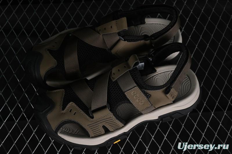 Ecco Offroad Series 2024 Summer New Casual Men's Sandals with Soft Leather Upper and Mesh - 63131501002