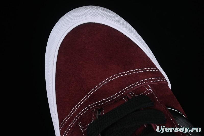 Vans Classics Knu Skool Chunky Tongue Retro Sneakers in Wine Red - VN0009QC02Y