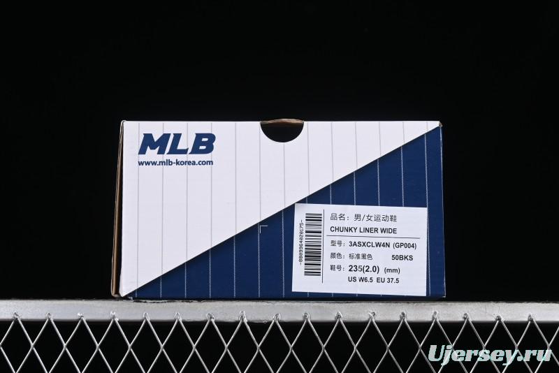 New York Yankees MLB Chunky Liner Wide Platform Sneakers with 6cm Height Increase - 3ASXCLW4N50BKS