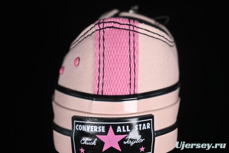 Converse Chuck 70s Low-Top Casual Sneakers with Black-Pink Chain Design - A09542C